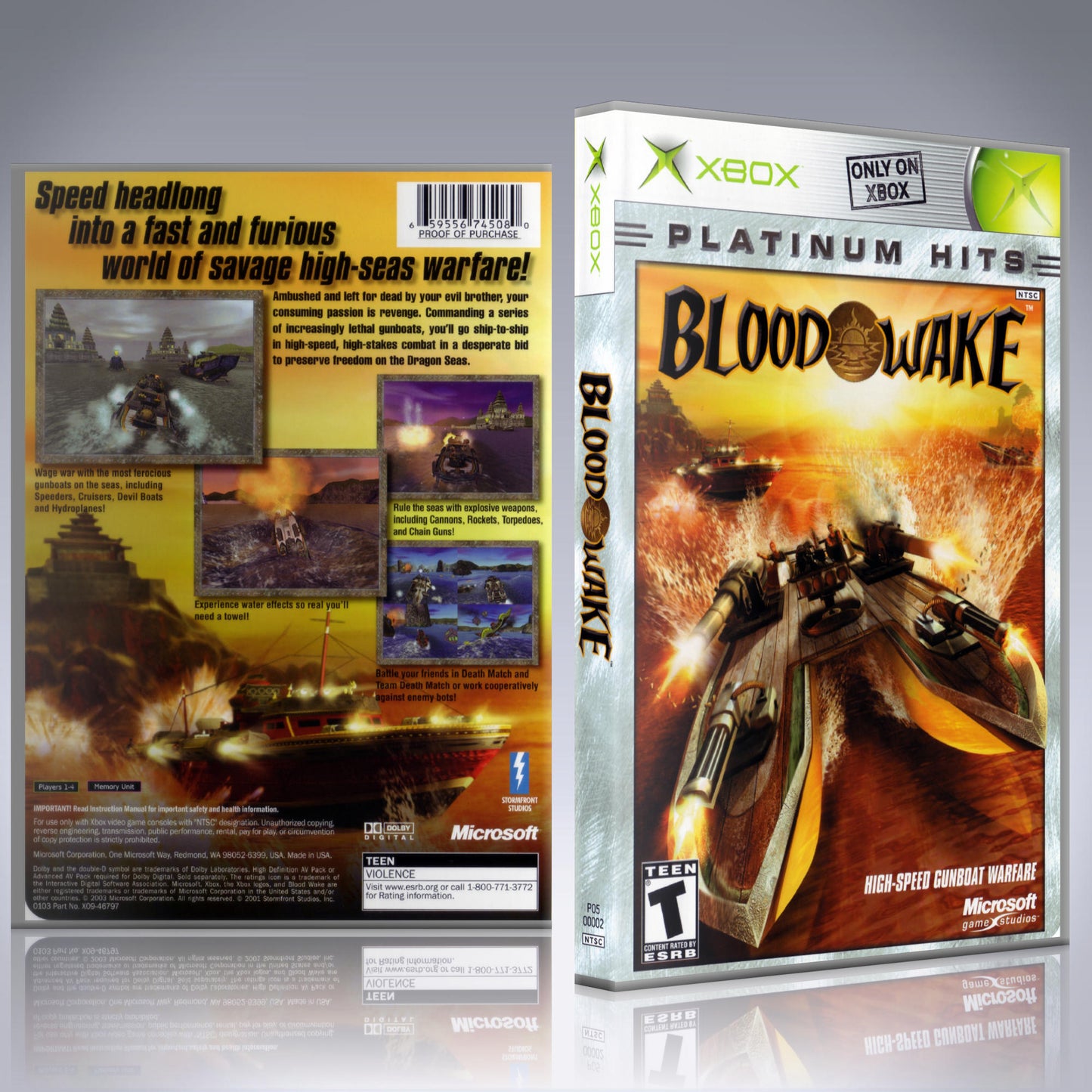 Xbox Case - NO GAME - Bloodwake - Platinum Hits