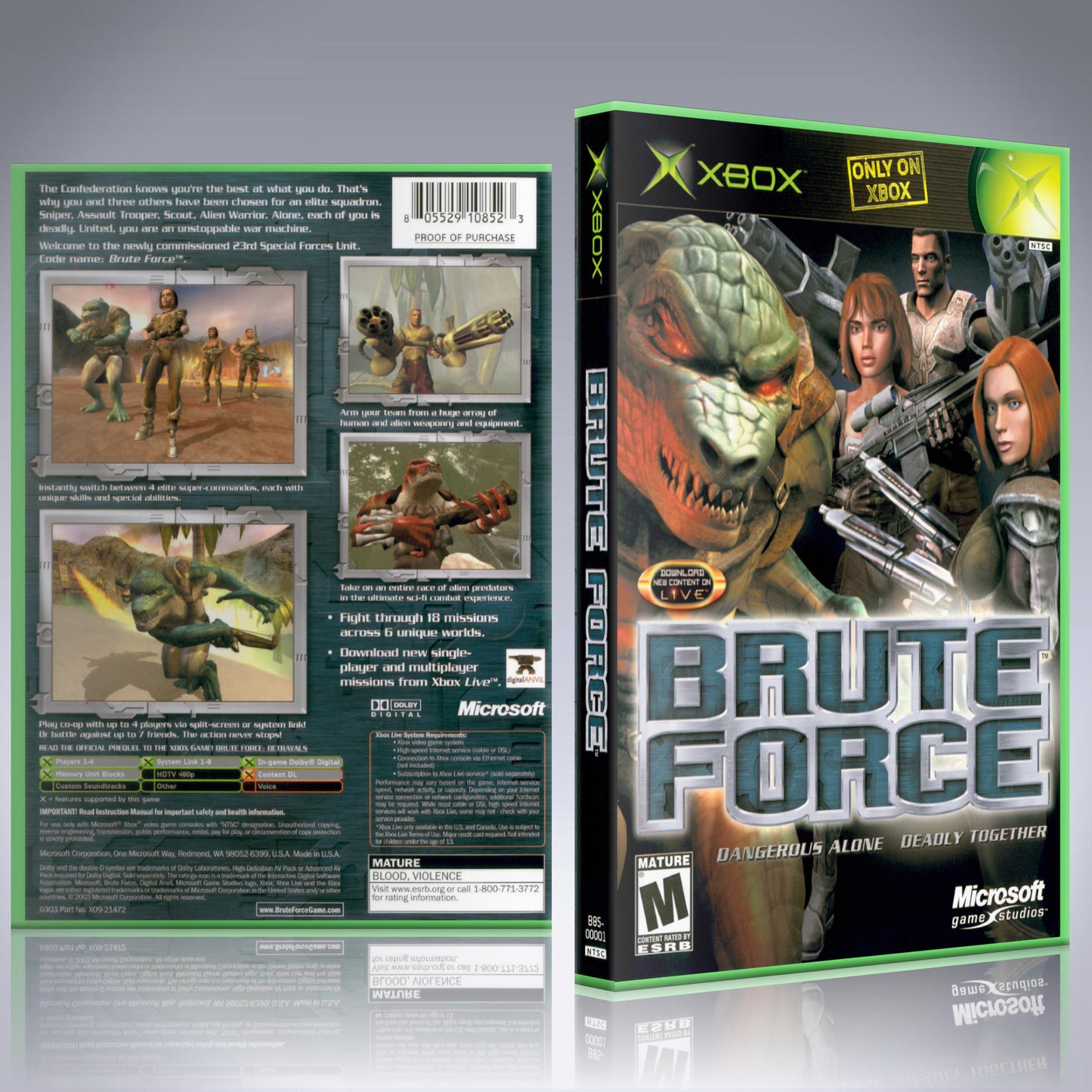 Xbox Case - NO GAME - Brute Force