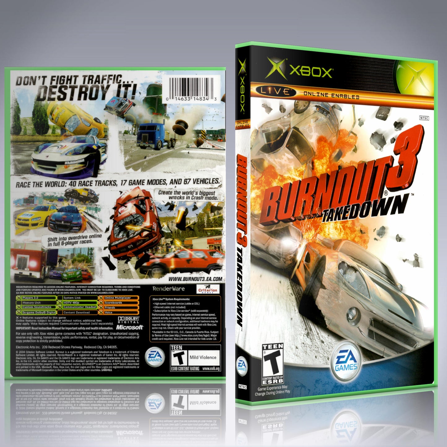 Xbox Case - NO GAME - Burnout 3 - Takedown