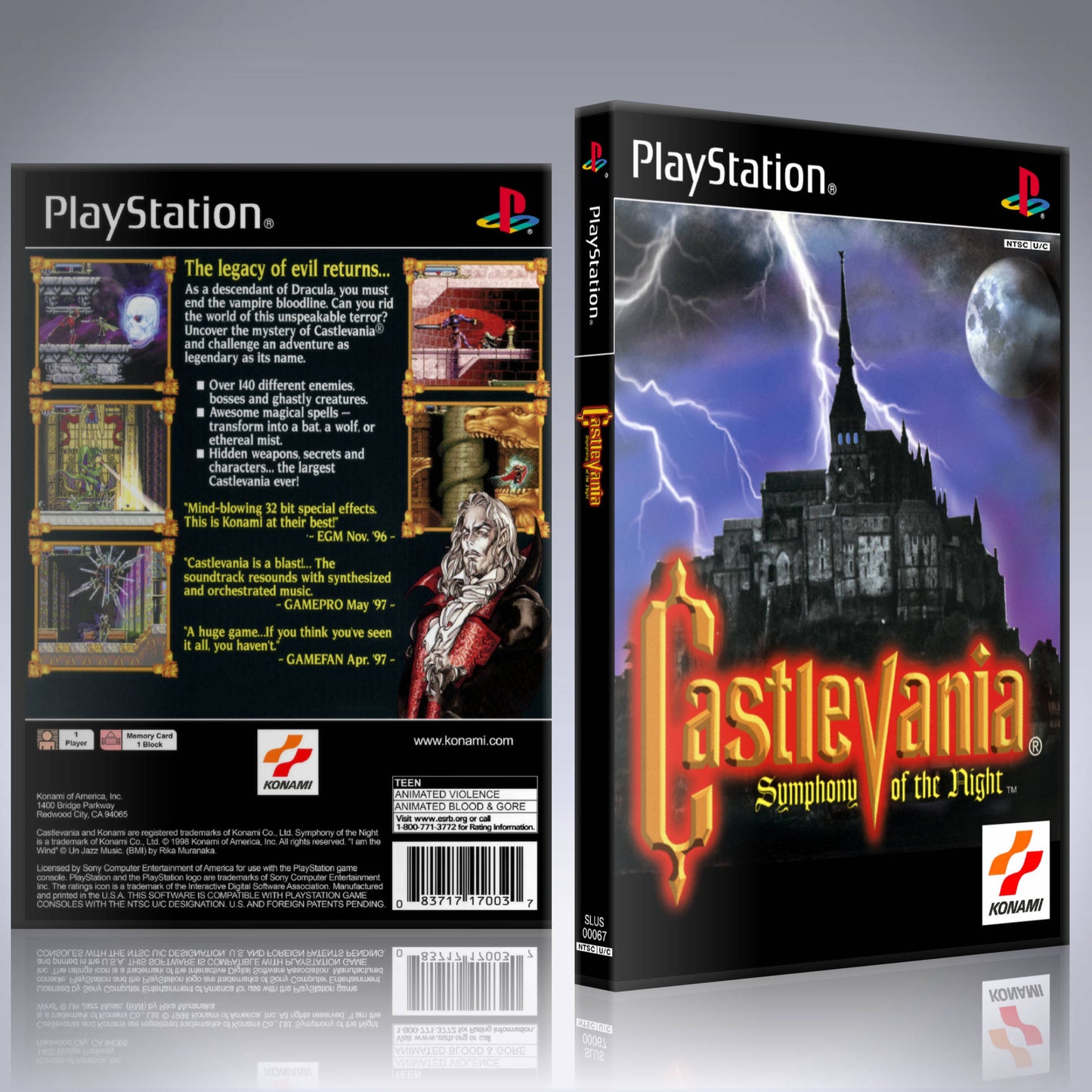 PS1 Case - NO GAME - Castlevania - Symphony of the Night