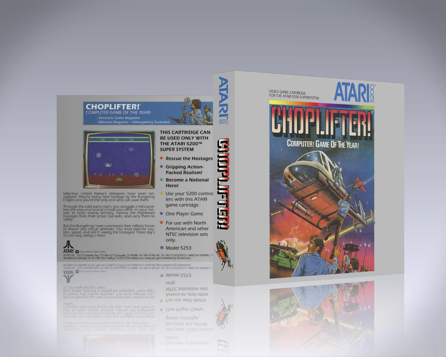 Atari 5200 Case - NO GAME - Choplifter!