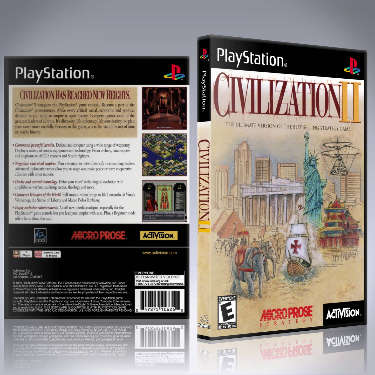 PS1 Case - NO GAME - Civilization II