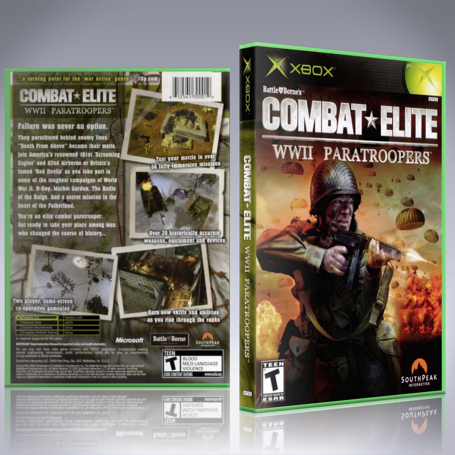 Xbox Case - NO GAME - Combat Elite - WWII Paratroopers