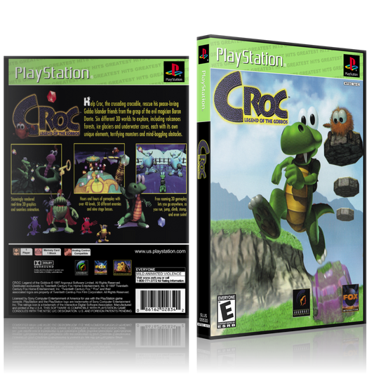 PS1 Case - NO GAME - Croc - Legend of the Gobbos - Greatest Hits