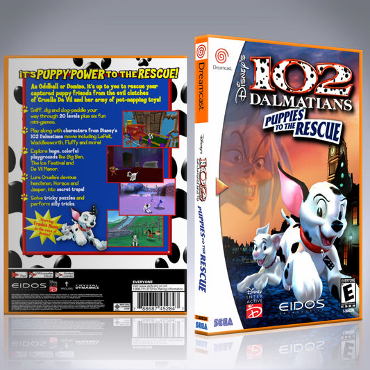Dreamcast Custom Case - NO GAME - 102 Dalmatians - Puppies to the Rescue