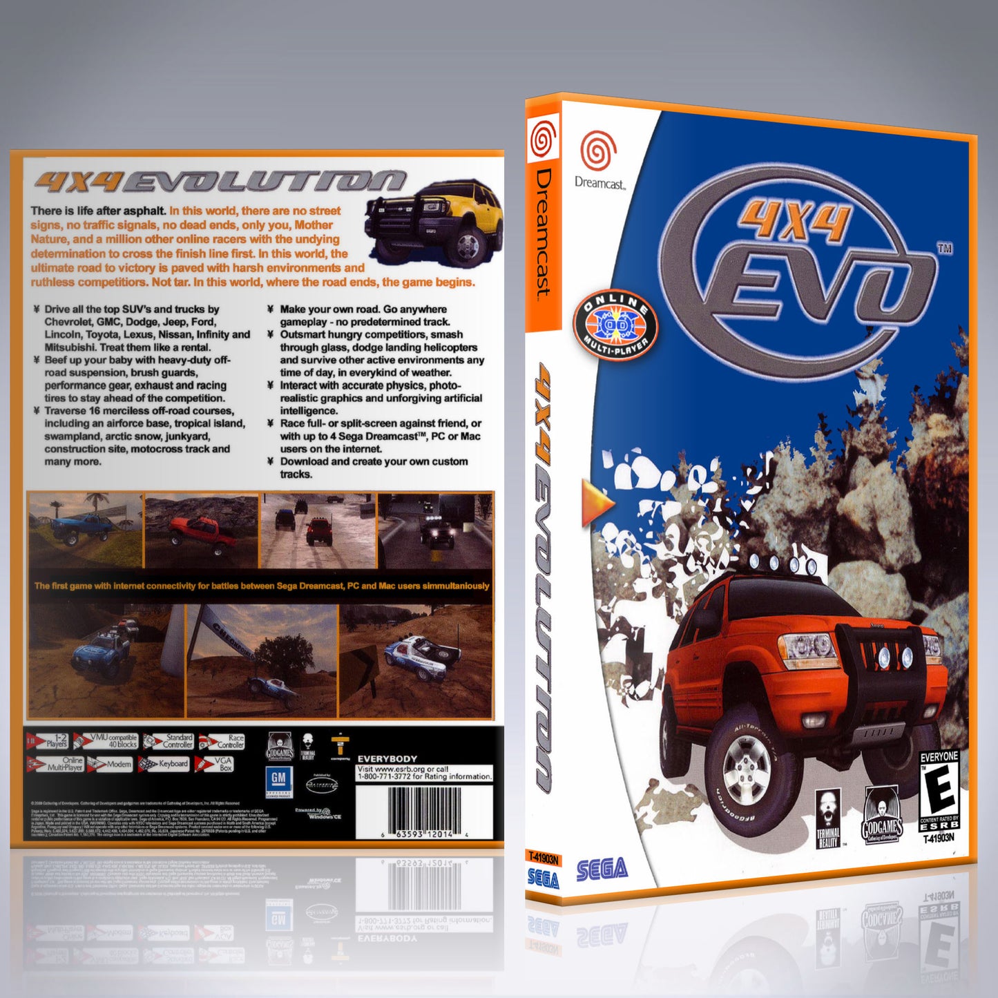 Dreamcast Custom Case - NO GAME - 4 x 4 Evo