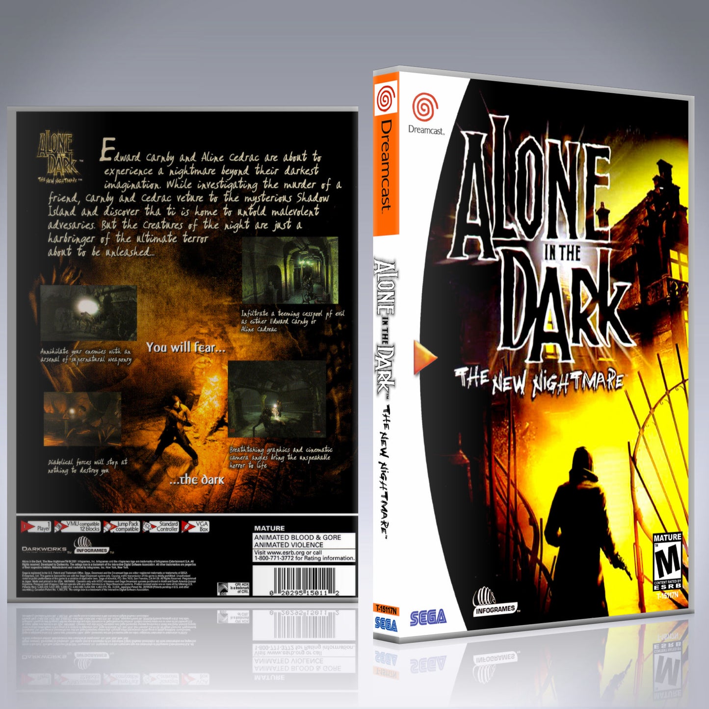 Dreamcast Custom Case - NO GAME - Alone in the Dark [2 Disc]