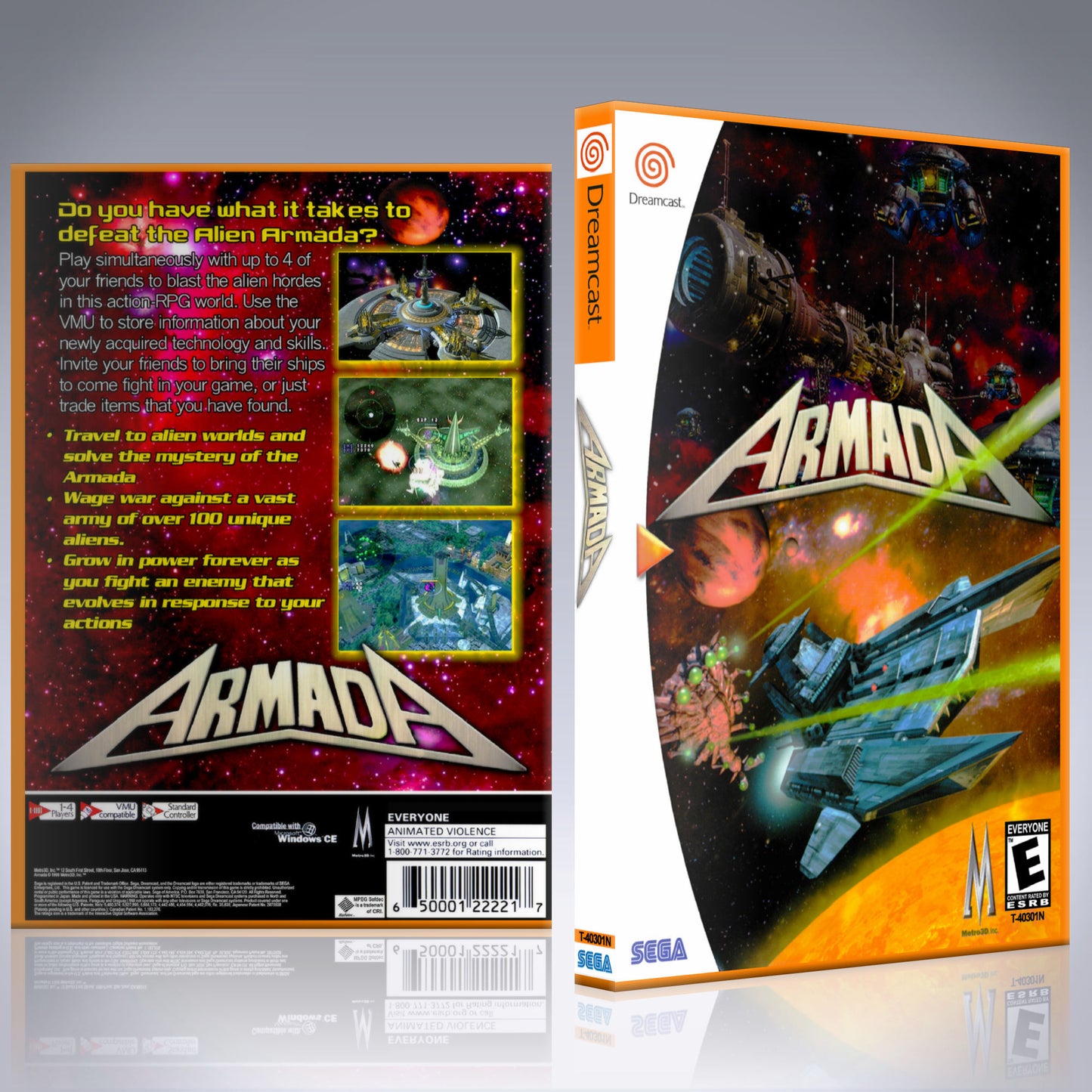 Dreamcast Custom Case - NO GAME - Armada