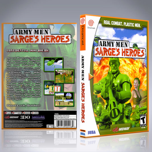 Dreamcast Custom Case - NO GAME - Army Men - Sarge's Heroes