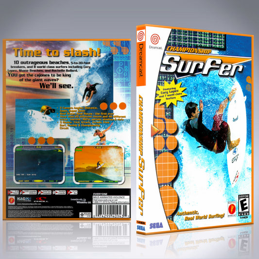 Dreamcast Custom Case - NO GAME - Championship Surfer