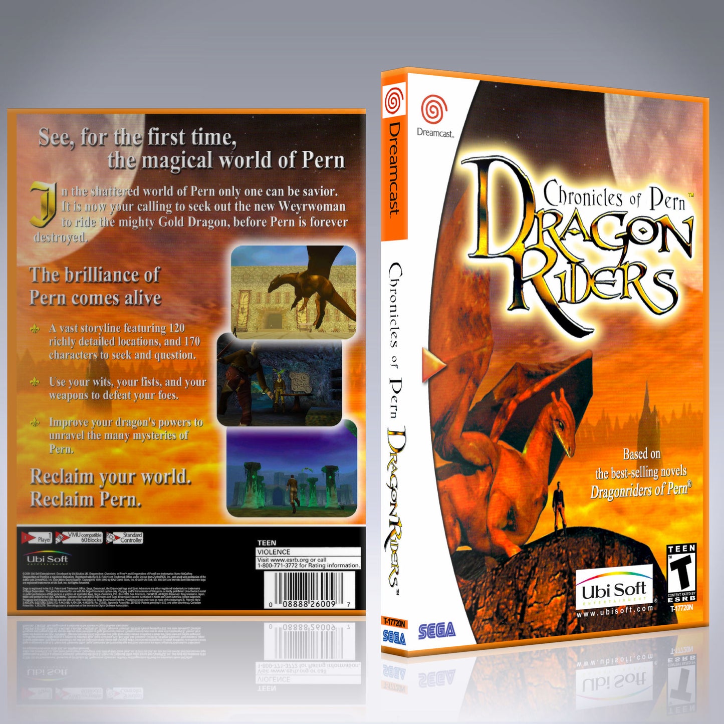 Dreamcast Custom Case - NO GAME - Chronicles of Pern - Dragon Riders