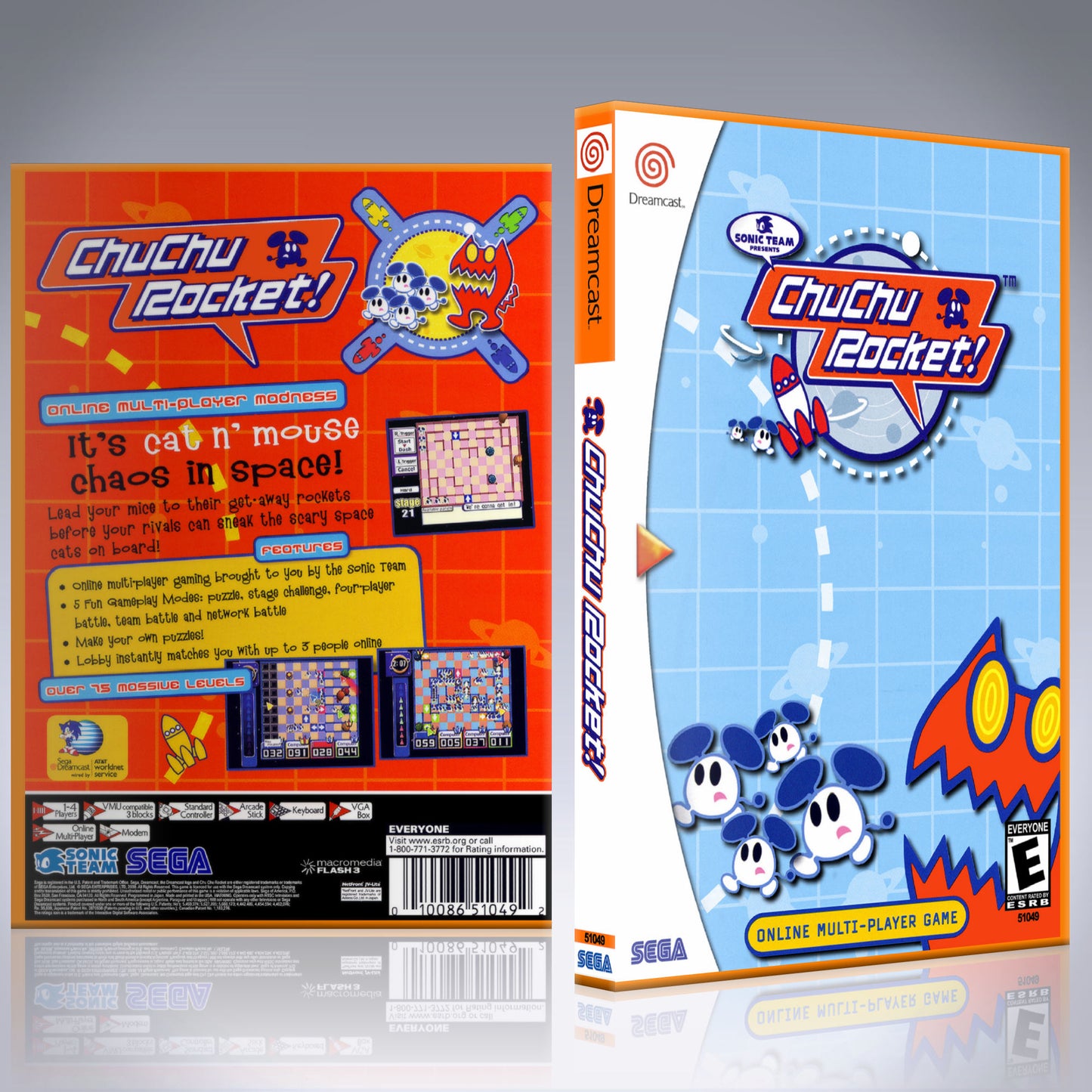 Dreamcast Custom Case - NO GAME - Chu Chu Rocket
