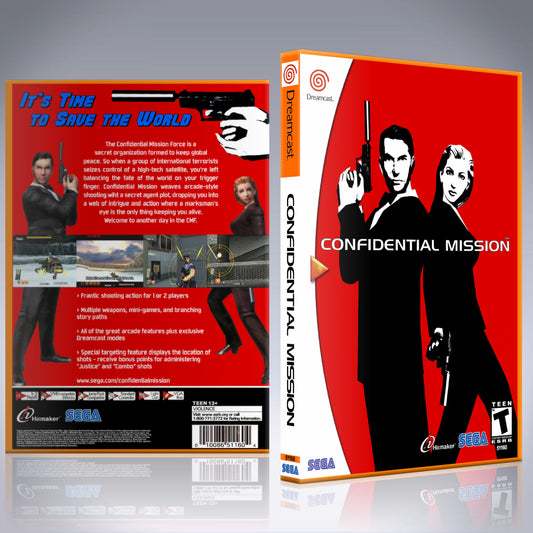 Dreamcast Custom Case - NO GAME - Confidential Mission