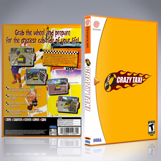 Dreamcast Custom Case - NO GAME - Crazy Taxi