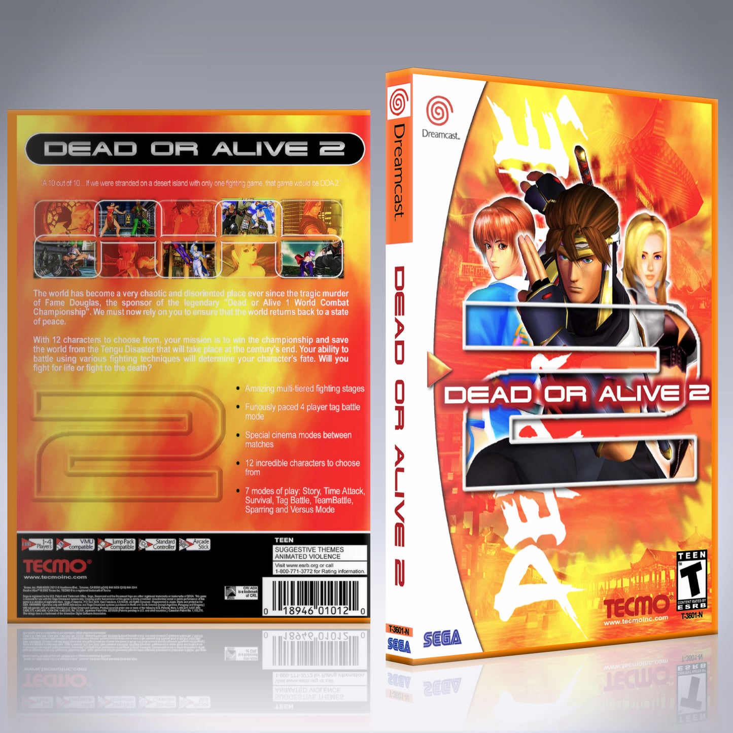 Dreamcast Custom Case - NO GAME - Dead of Alive 2