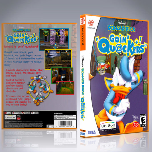 Dreamcast Custom Case - NO GAME - Disney's Donald Duck - Goin Quackers