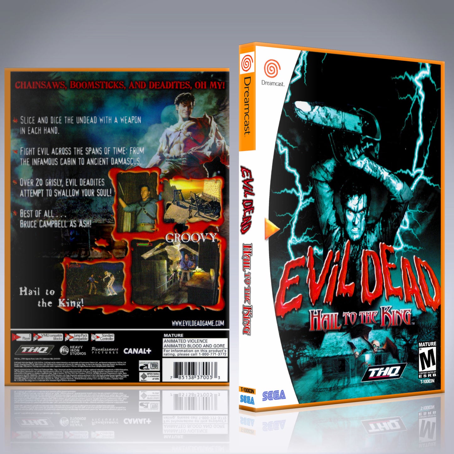 Dreamcast Custom Case - NO GAME - Evil Dead - Hail to the King