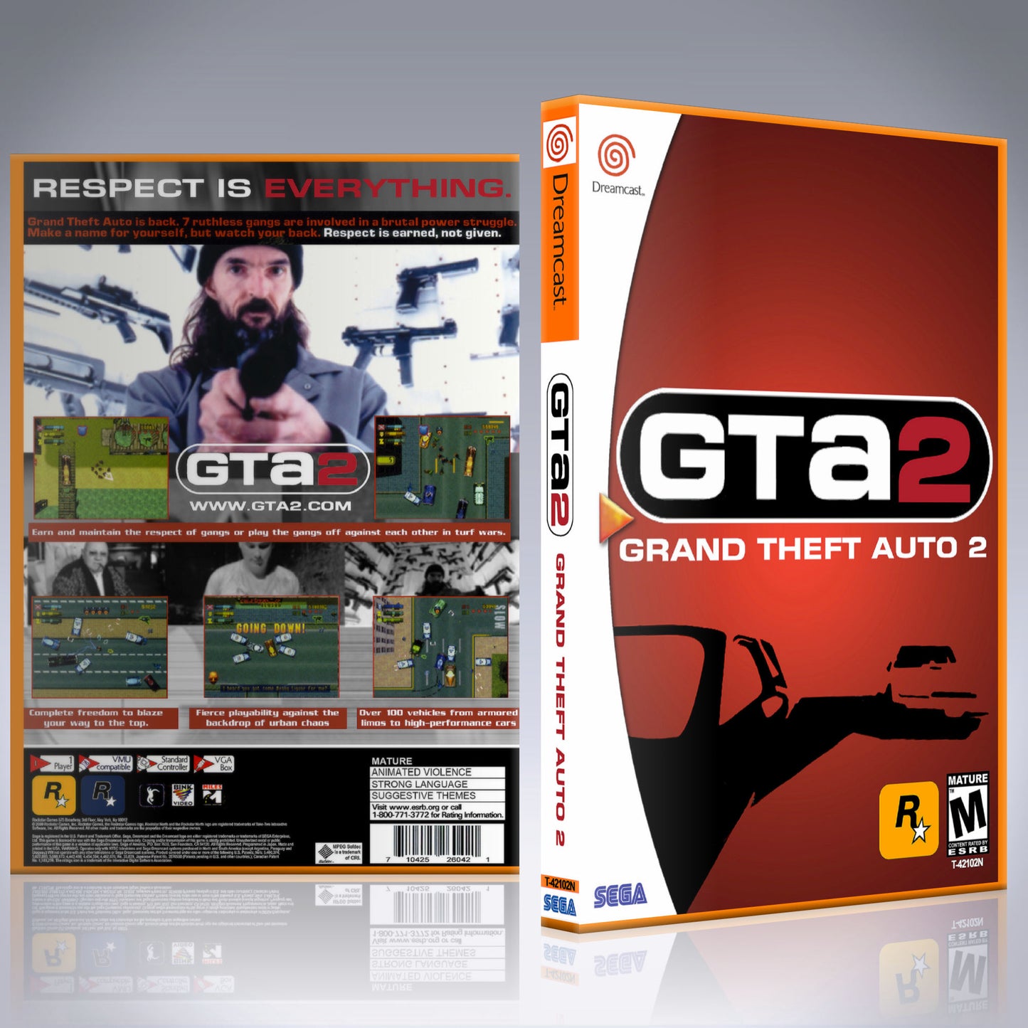 Dreamcast Custom Case - NO GAME - Grand Theft Auto 2