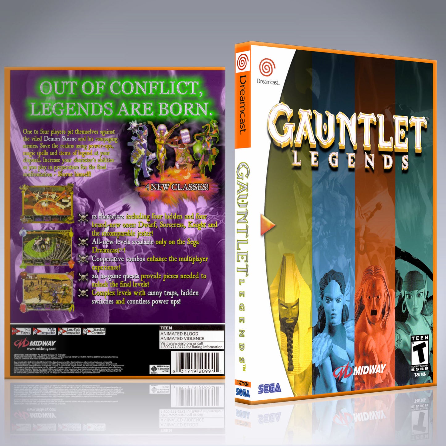 Dreamcast Custom Case - NO GAME - Gauntlet Legends