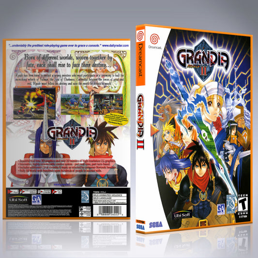 Dreamcast Custom Case - NO GAME - Grandia II [2 Disc]