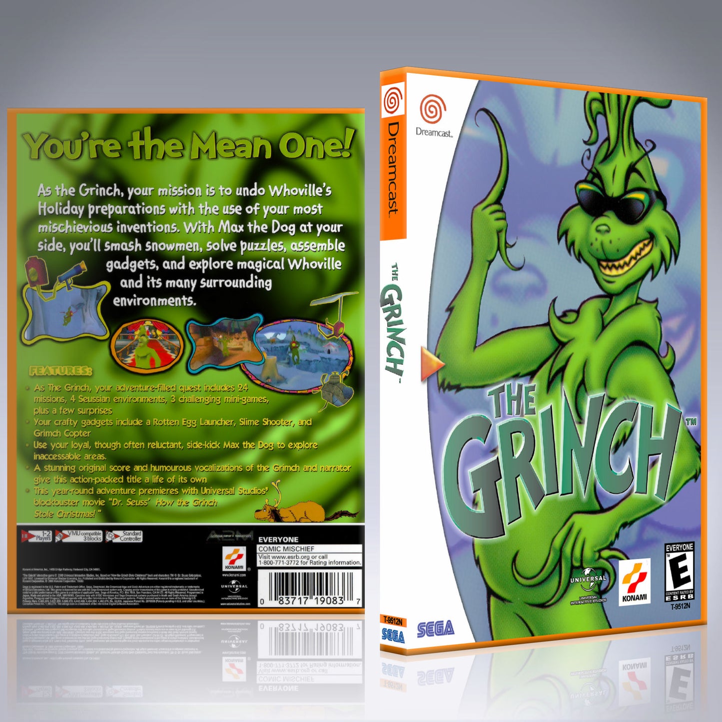 Dreamcast Custom Case - NO GAME - The Grinch