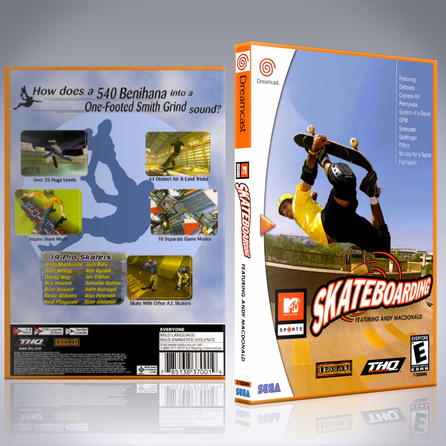 Dreamcast Custom Case - NO GAME - MTV Sports Skateboarding