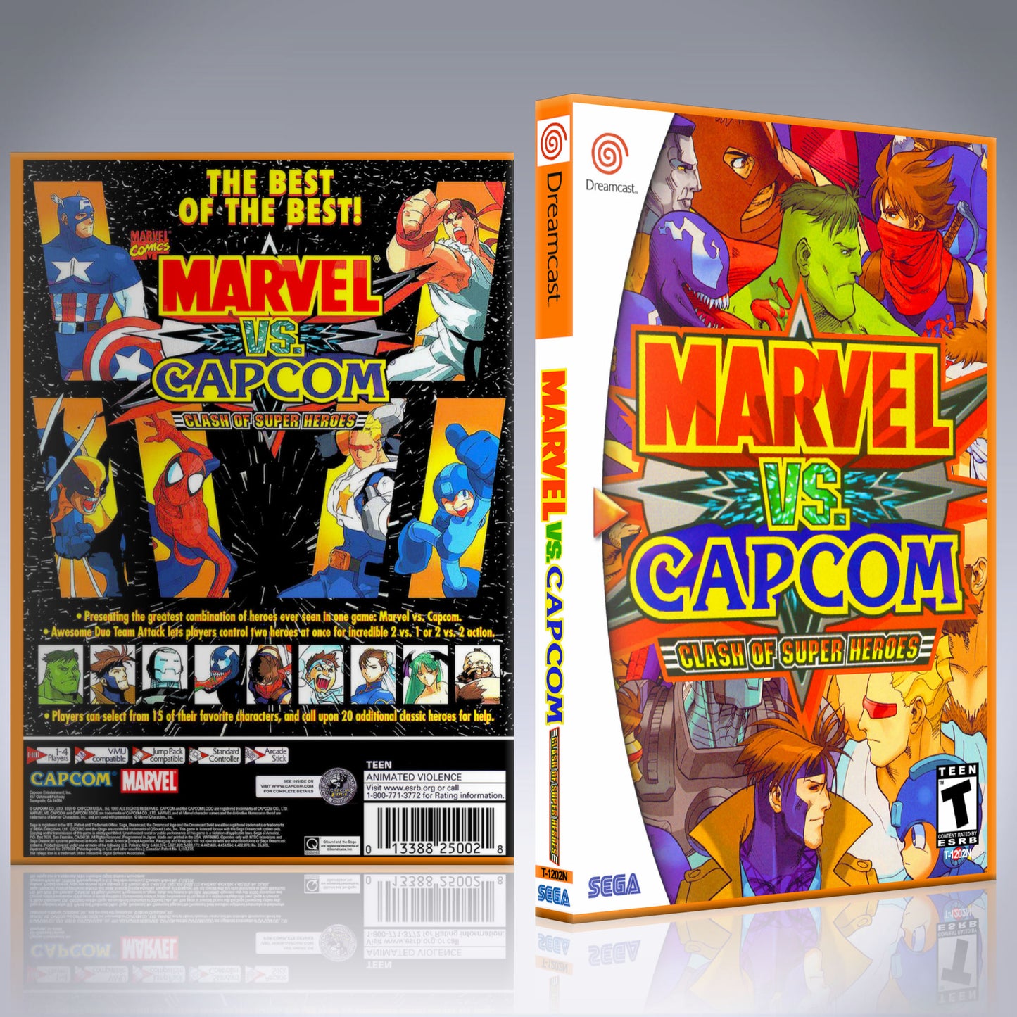 Dreamcast Custom Case - NO GAME - Marvel Vs Capcom - Clash of Super Heroes