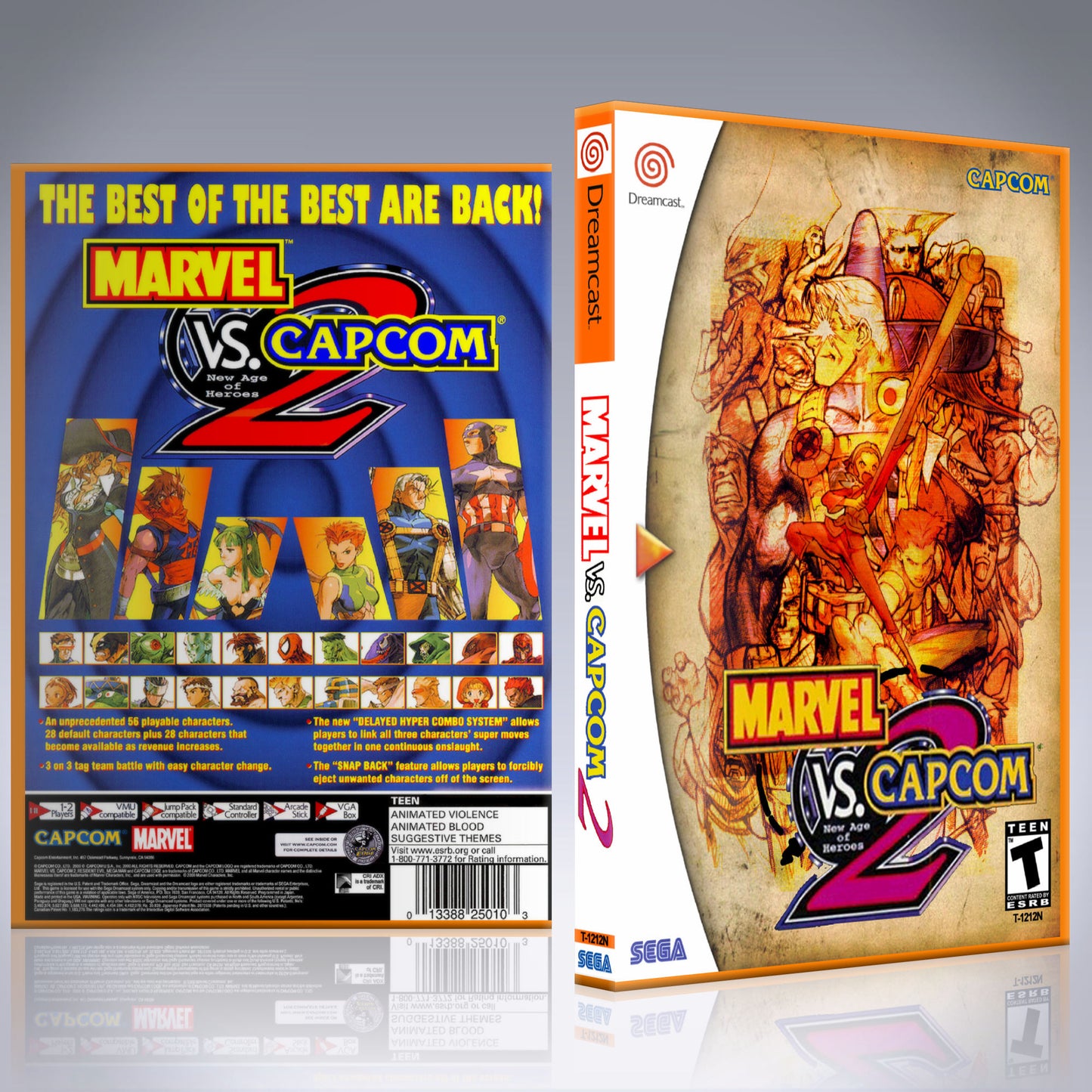 Dreamcast Custom Case - NO GAME - Marvel Vs Capcom 2