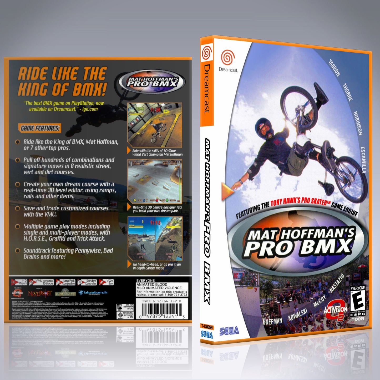 Dreamcast Custom Case - NO GAME - Mat Hoffman's Pro BMX