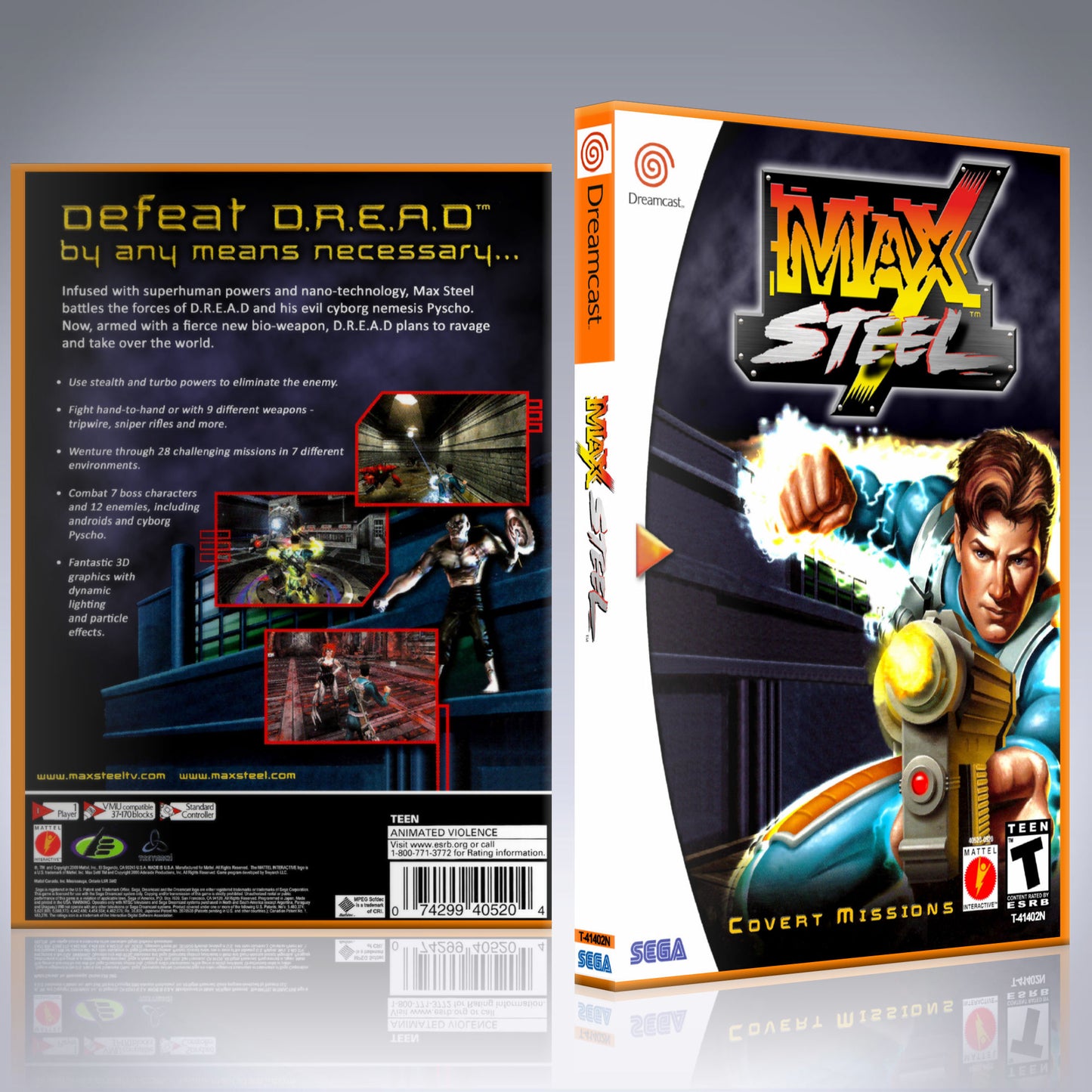 Dreamcast Custom Case - NO GAME - Max Steel