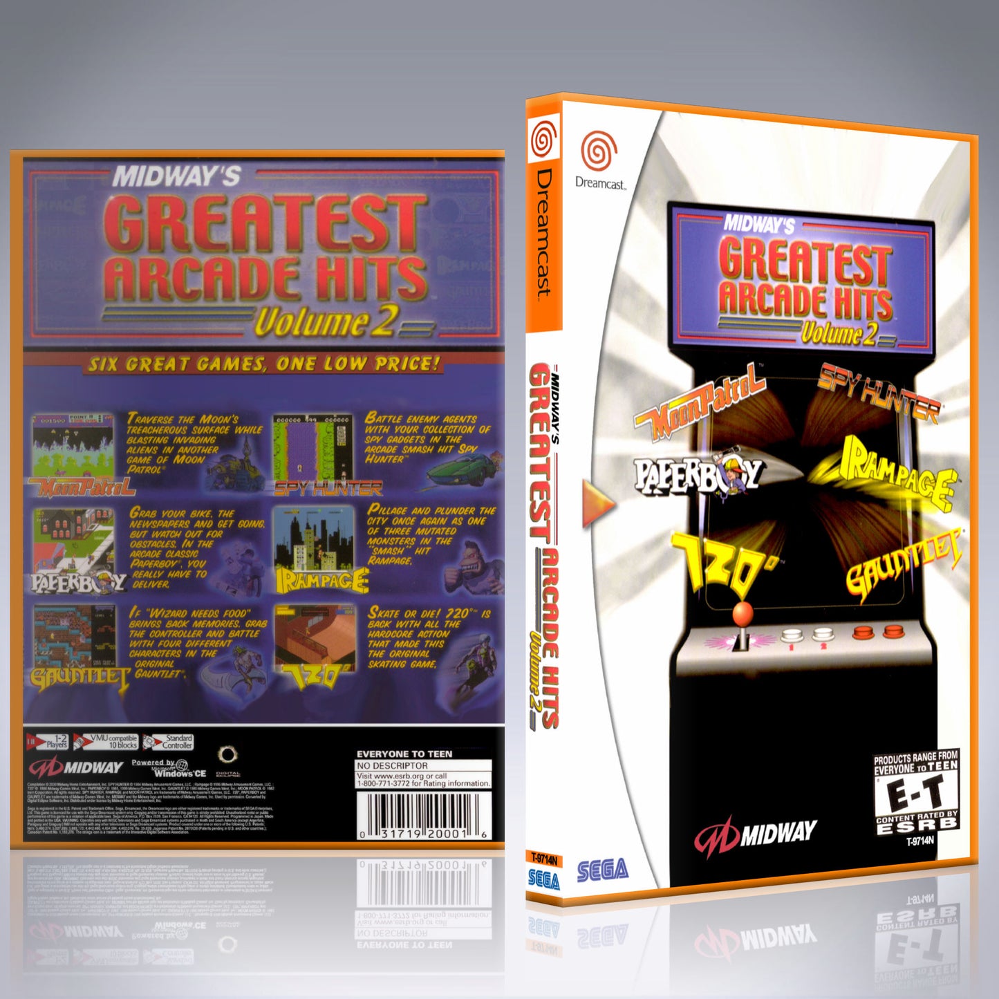 Dreamcast Custom Case - NO GAME - Midway Arcade Hits Vol 2