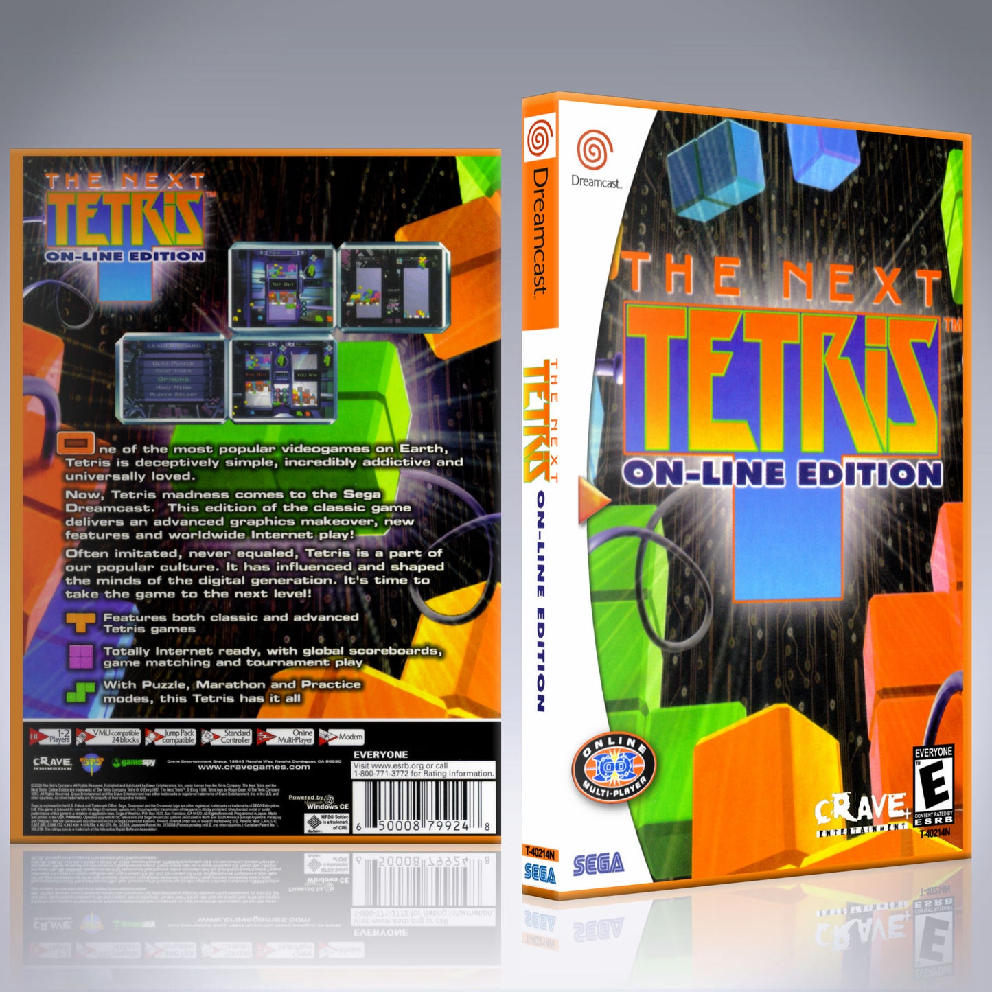 Dreamcast Custom Case - NO GAME - The Next Tetris - Online Edition