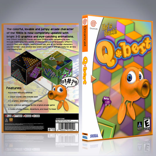 Dreamcast Custom Case - NO GAME - Q-Bert