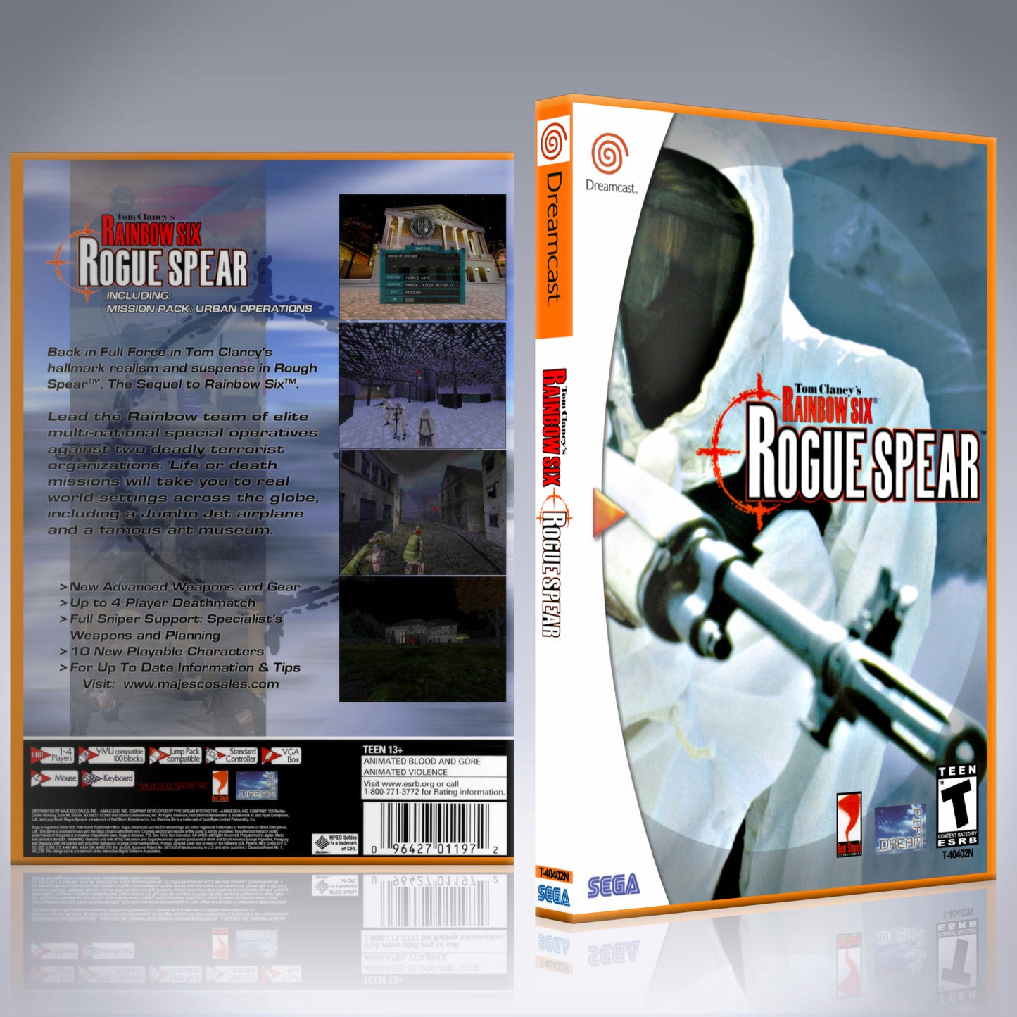 Dreamcast Custom Case - NO GAME - Rainbow Six - Rogue Spear
