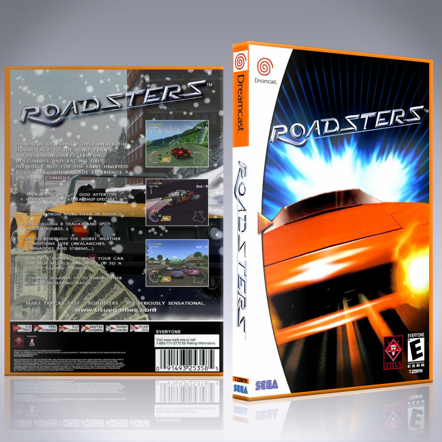 Dreamcast Custom Case - NO GAME - Roadsters