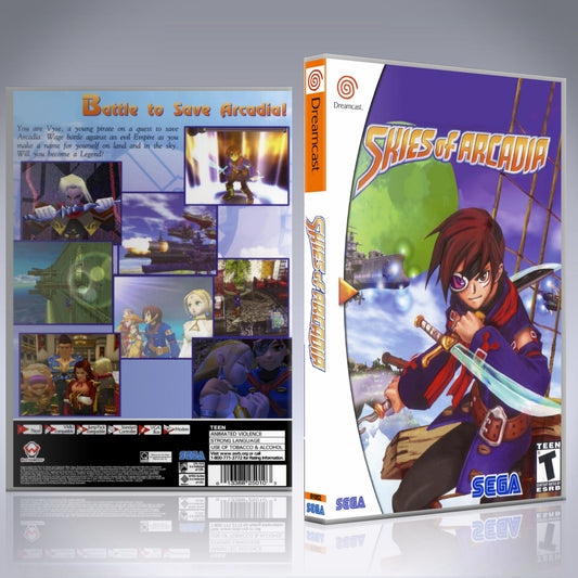 Dreamcast Custom Case - NO GAME - Skies of Arcadia [2 DISC]