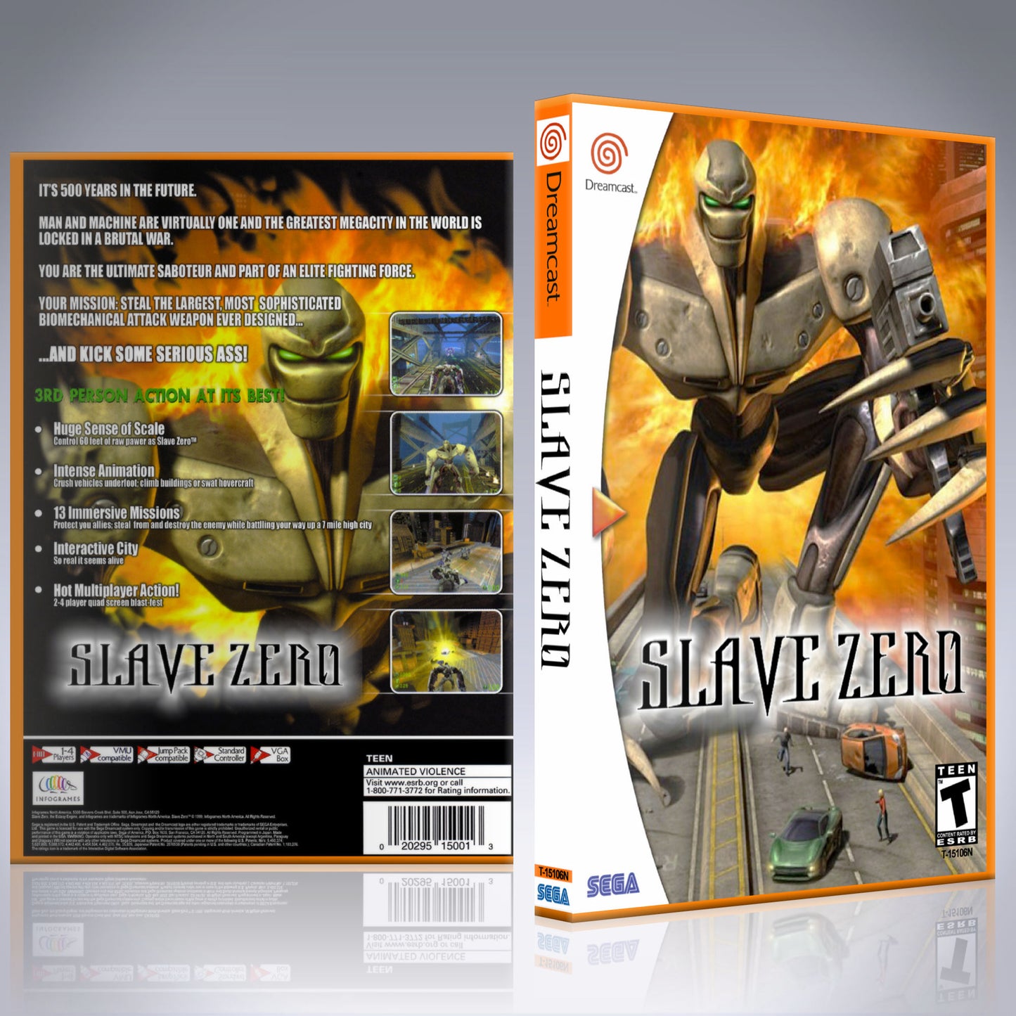 Dreamcast Custom Case - NO GAME - Slave Zero