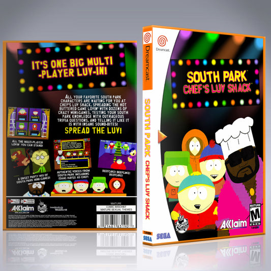 Dreamcast Custom Case - NO GAME - South Park - Chef's Luv Shack