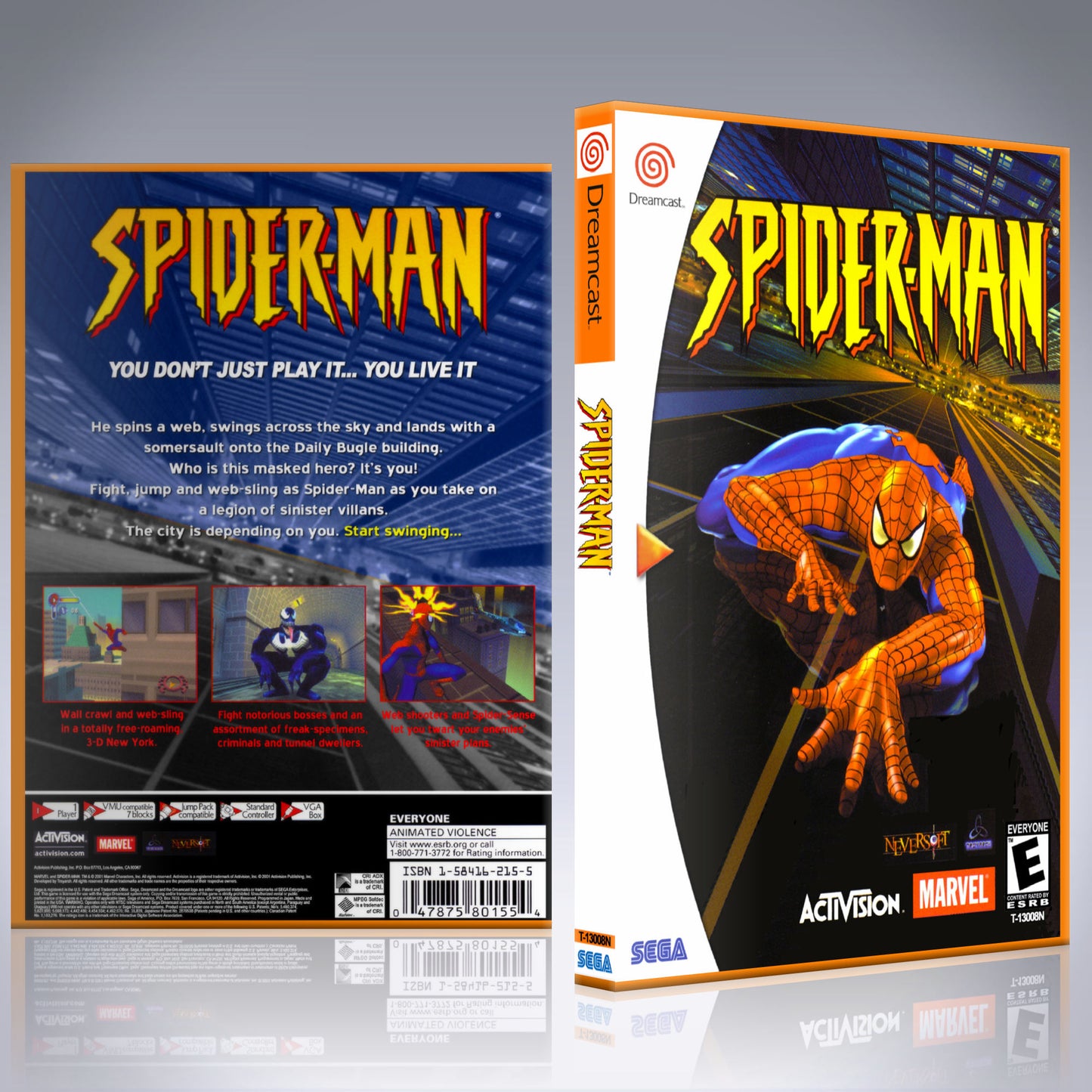 Dreamcast Custom Case - NO GAME - Spider-Man