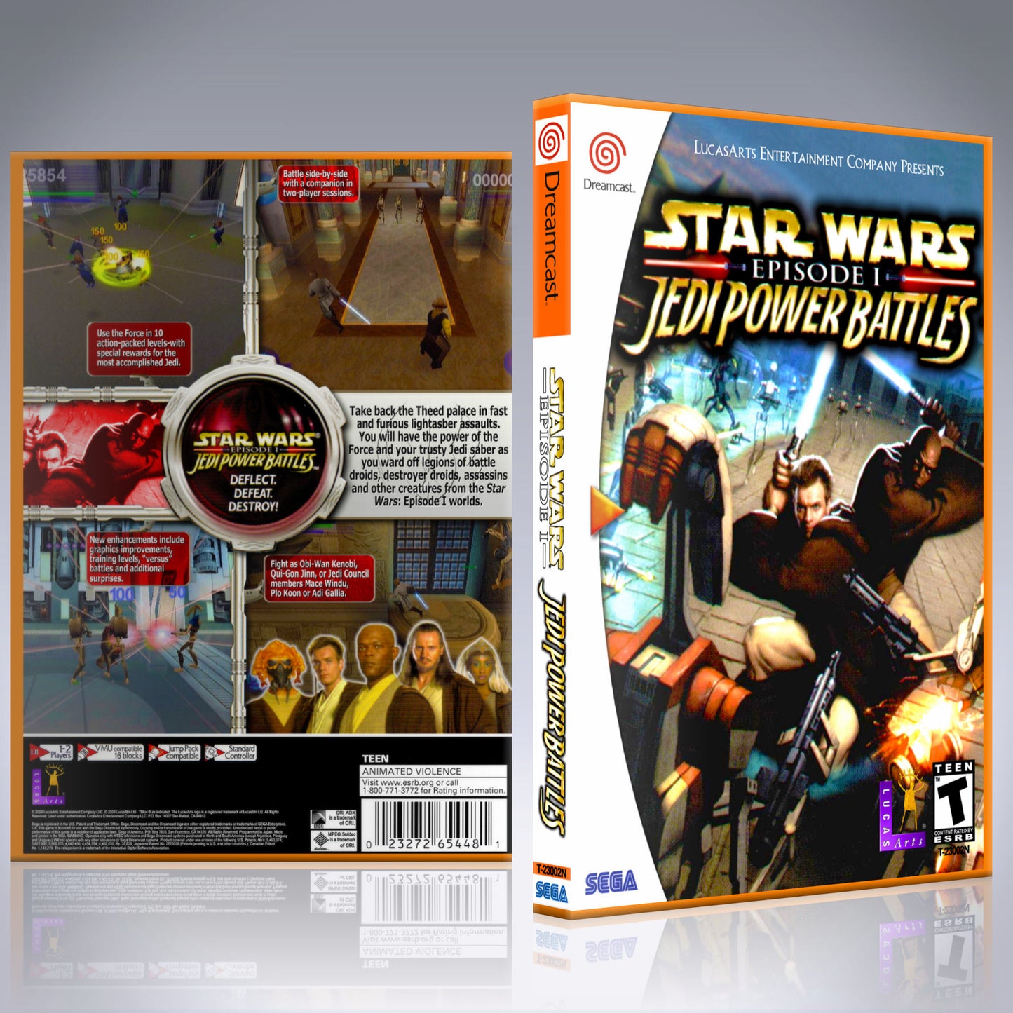 Dreamcast Custom Case - NO GAME - Star Wars - Episode 1 Jedi Power Battles