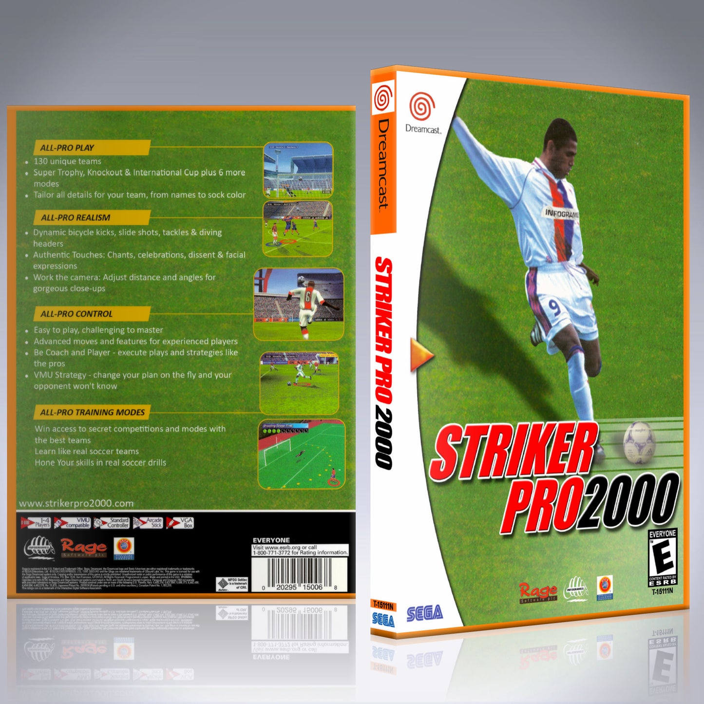 Dreamcast Custom Case - NO GAME - Striker Pro 2000