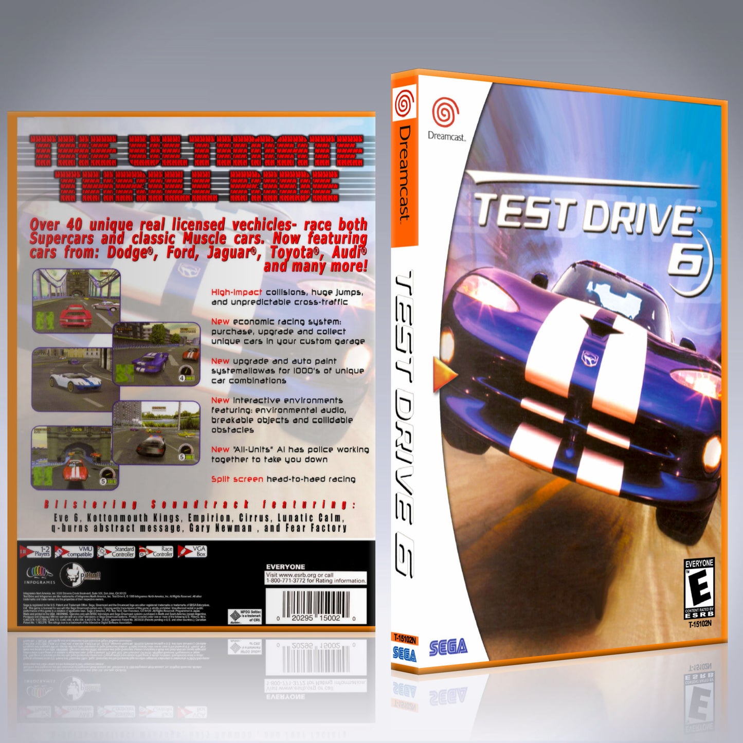 Dreamcast Custom Case - NO GAME - Test Drive 6