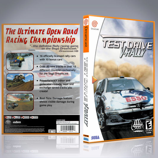 Dreamcast Custom Case - NO GAME - Test Drive V-Rally