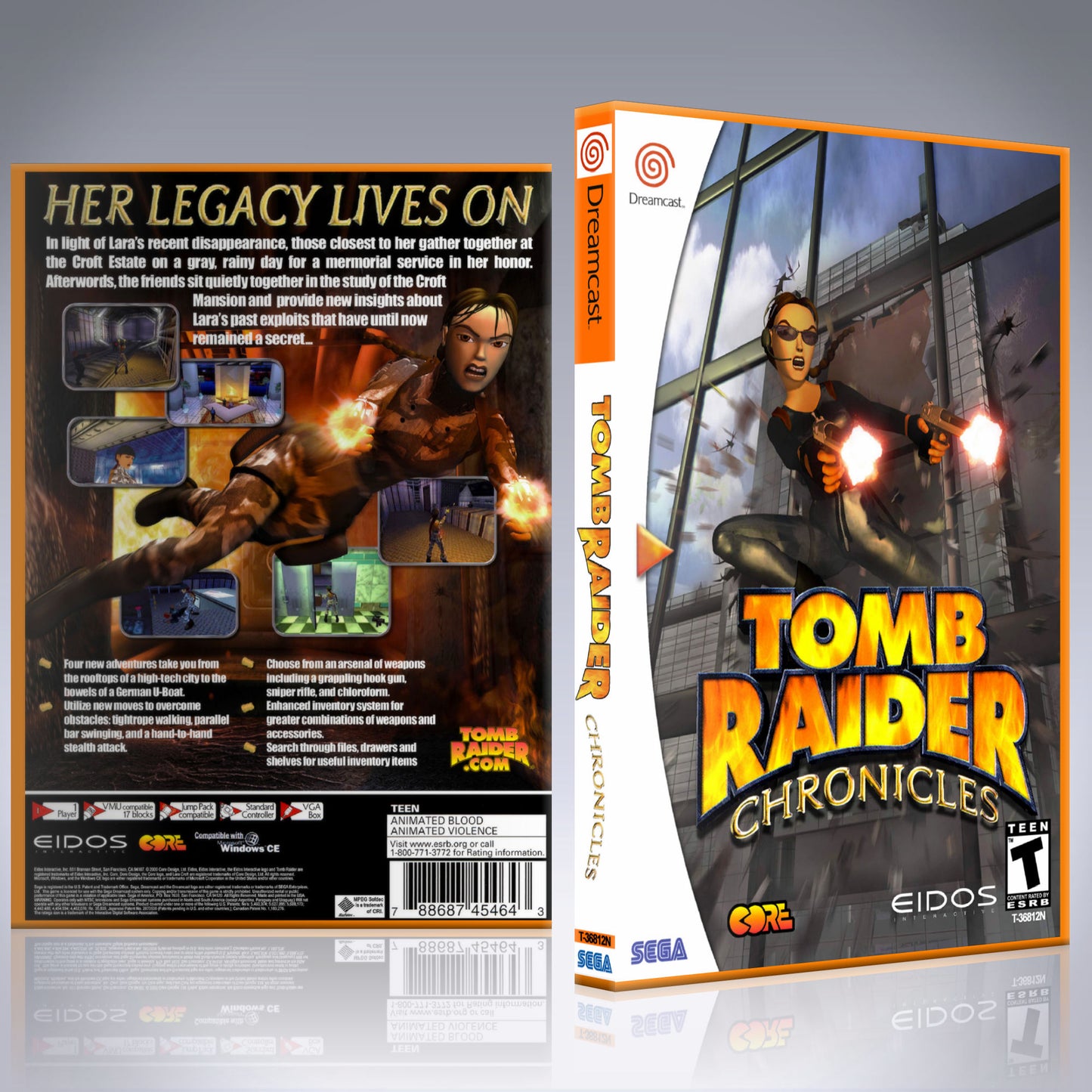 Dreamcast Custom Case - NO GAME - Tomb Raider - Chronicles