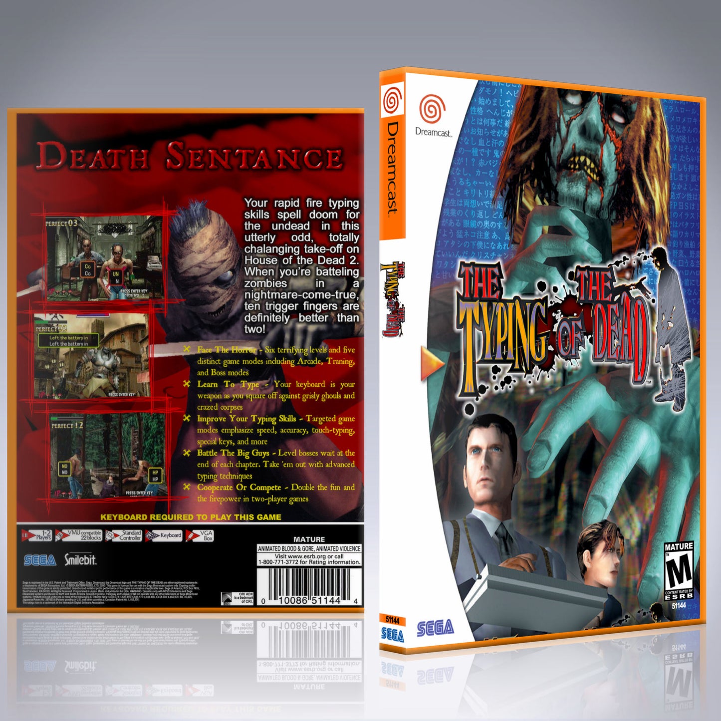 Dreamcast Custom Case - NO GAME - Typing of the Dead