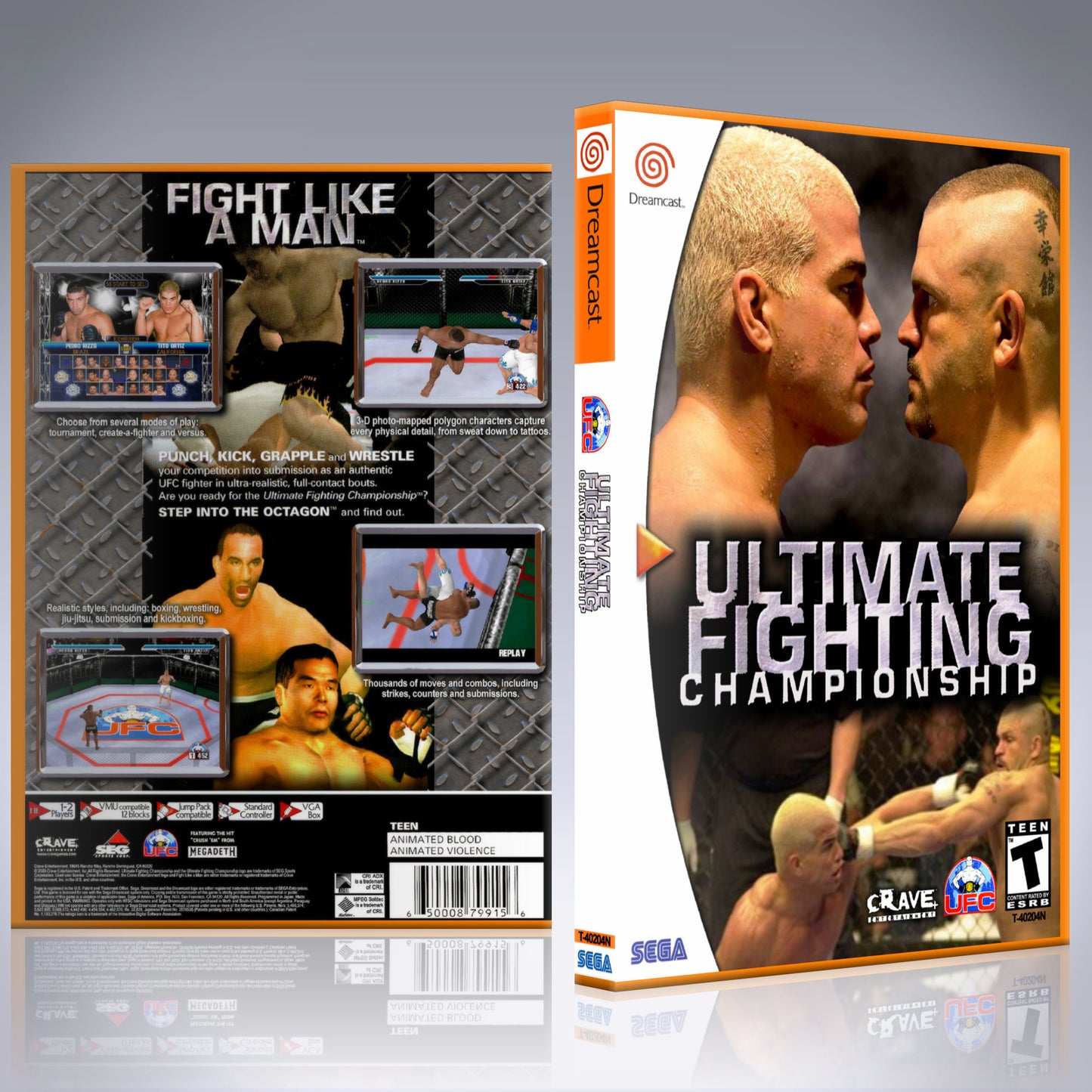 Dreamcast Custom Case - NO GAME - Ultimate Fighting Championship