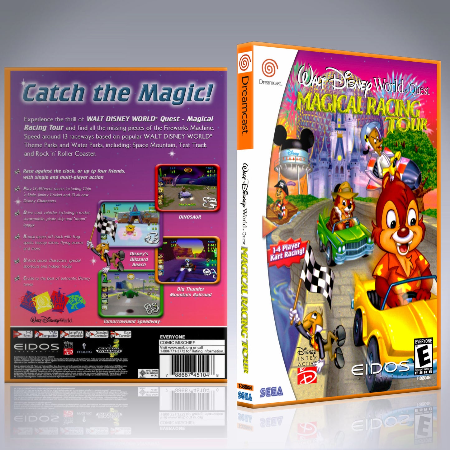 Dreamcast Custom Case - NO GAME - Walt Disney World Magical Racing Tour