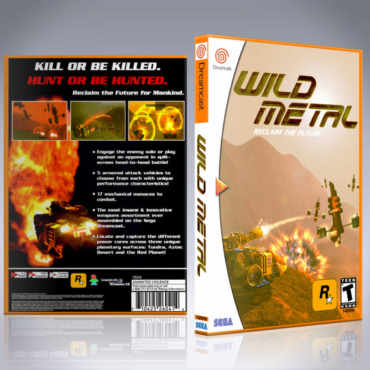 Dreamcast Custom Case - NO GAME - Wild Metal