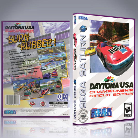 Sega Saturn Custom Case - NO GAME - Daytona USA - Championship Circuit Edition