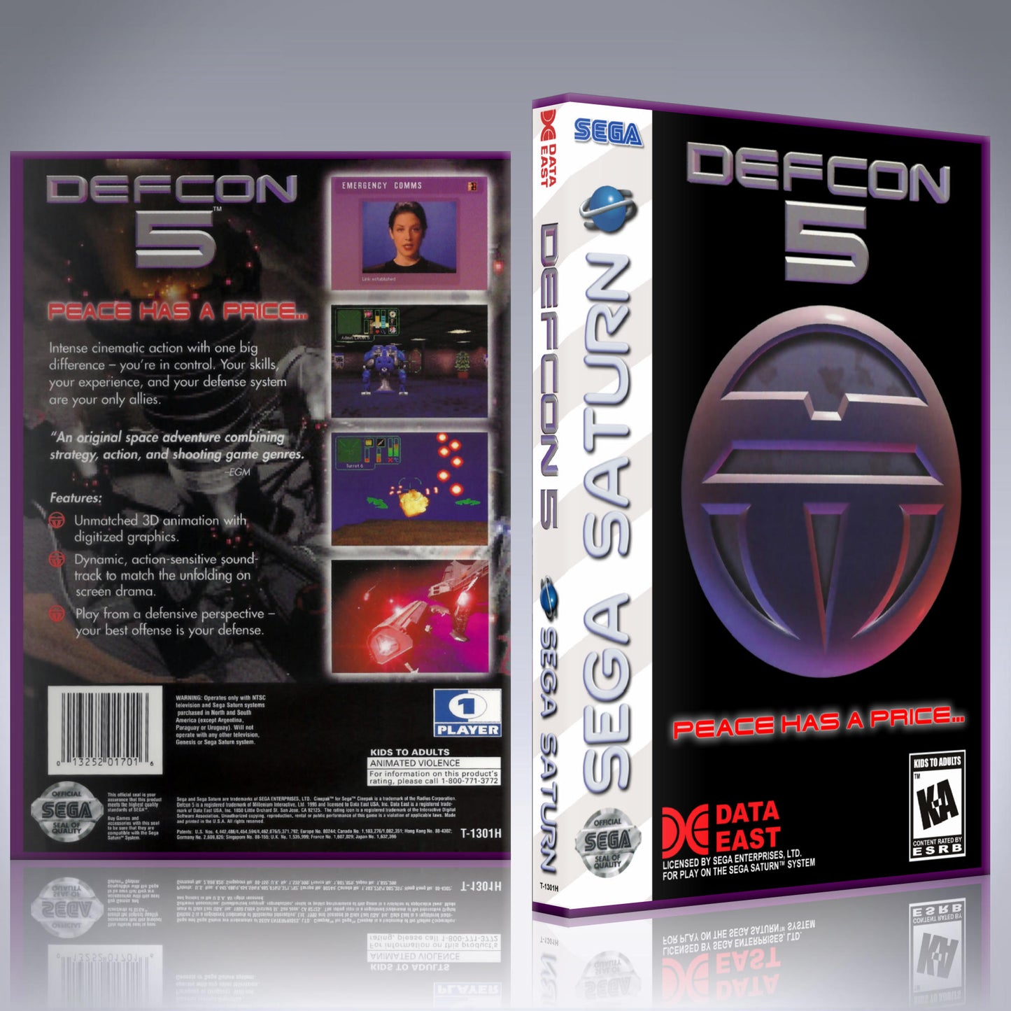 Sega Saturn Custom Case - NO GAME - Defcon 5